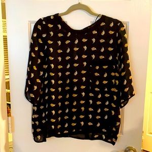 Zara geometric print blouse, size L